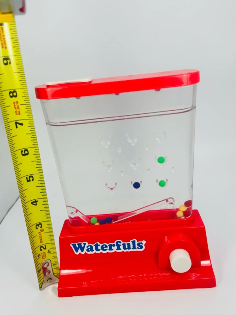Waterfuls Handheld Water Ring Toss Game Red PlayMonster Travel Toy Vtg - Works